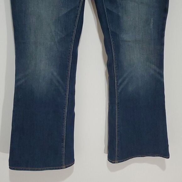 american Eagle dark wash 33x29" size 8 stretch artist jeans - Picture 3 of 8
